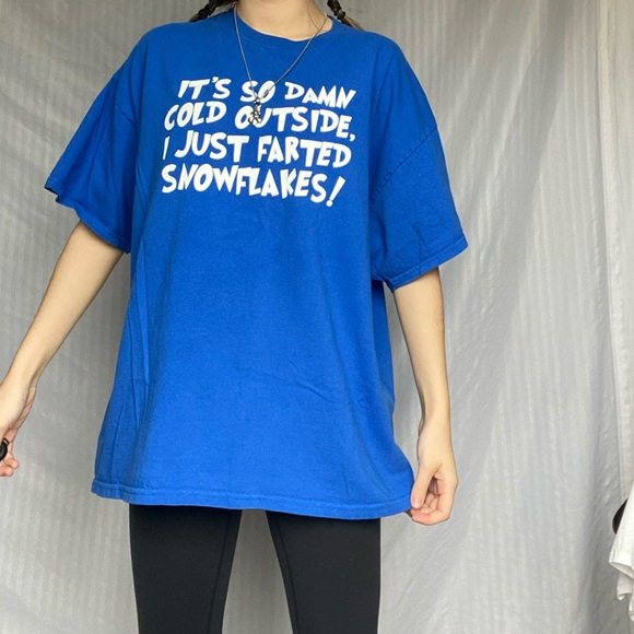 Fart Graphic Blue Gildan XXL T-Shirt - Picture 3 of 6